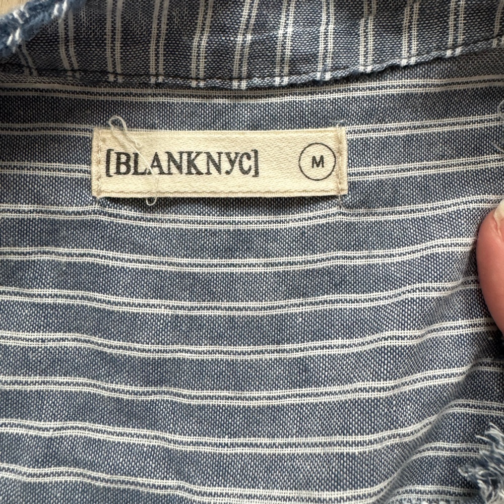 Blank NYC Chambray Striped Tunic/Shirt Dress - Picture 3 of 5